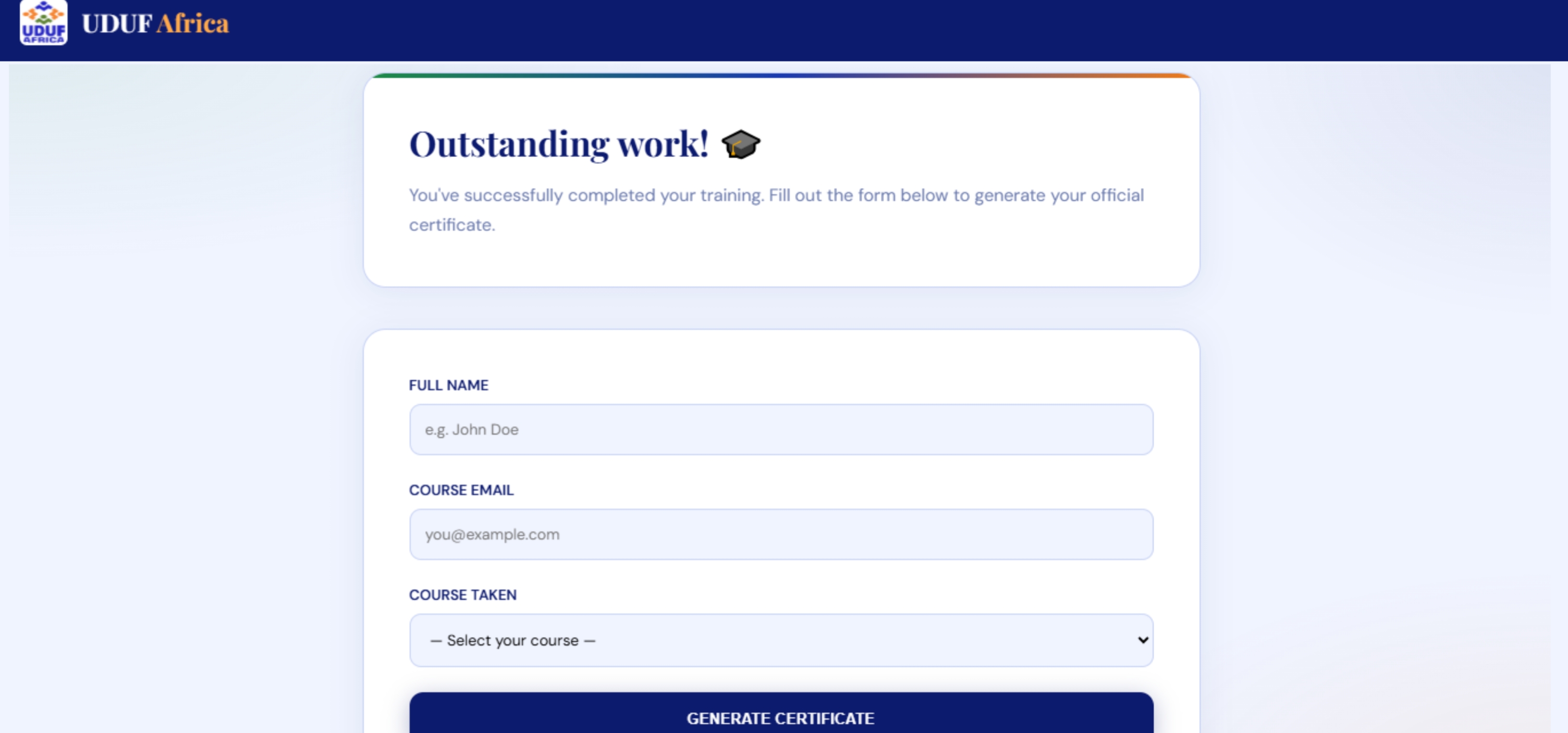 Certificate Generation System